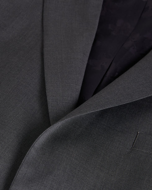 <P>Slim Charcoal Twill Suit Jacket</P>